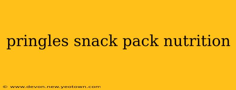 pringles snack pack nutrition