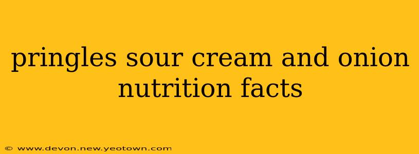 pringles sour cream and onion nutrition facts