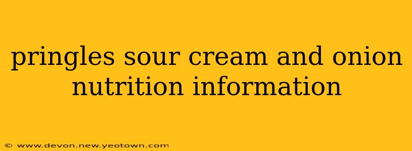 pringles sour cream and onion nutrition information