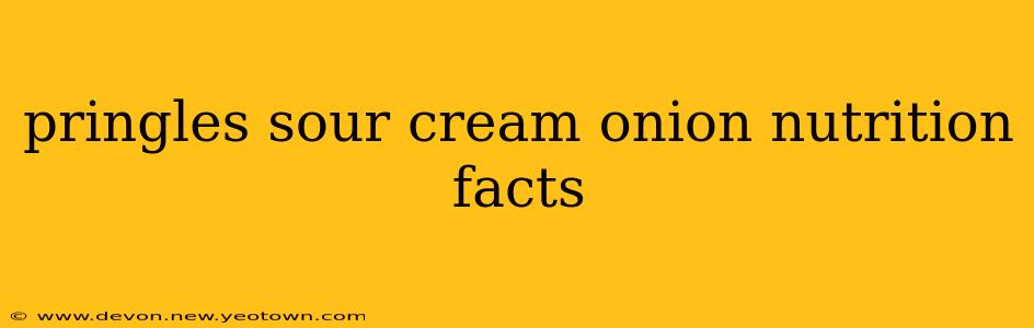 pringles sour cream onion nutrition facts