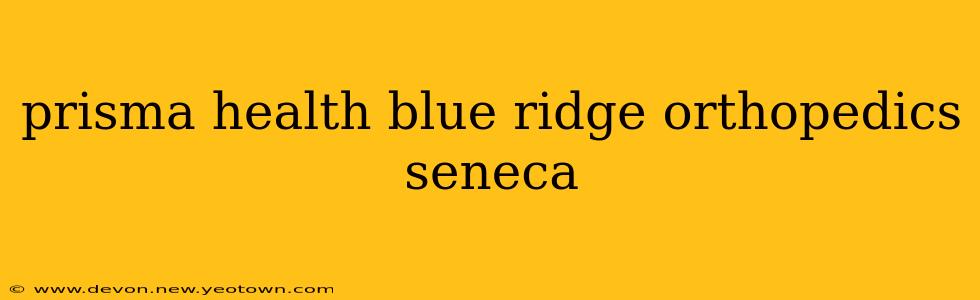 prisma health blue ridge orthopedics seneca