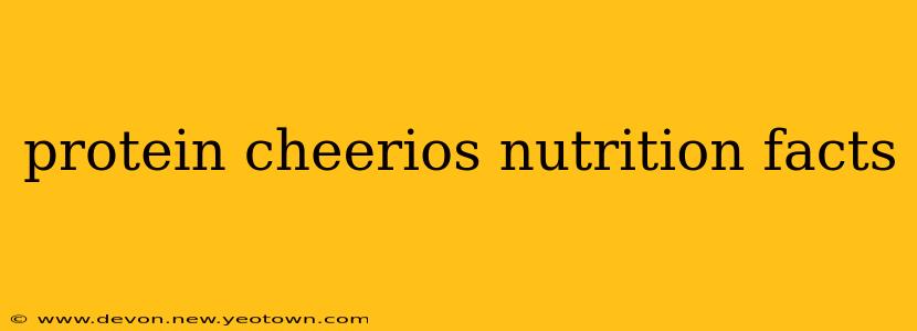 protein cheerios nutrition facts