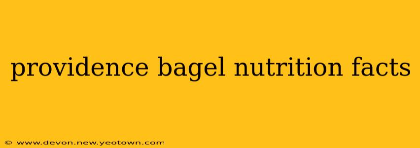 providence bagel nutrition facts