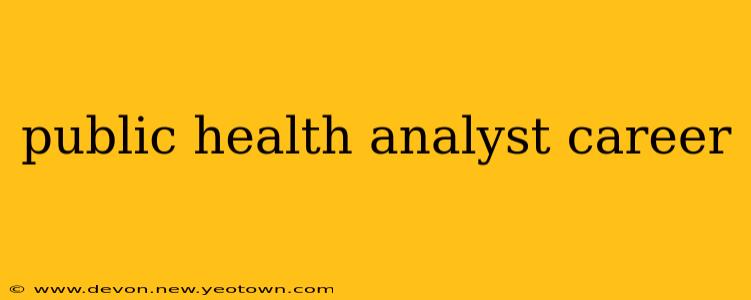 public health analyst career