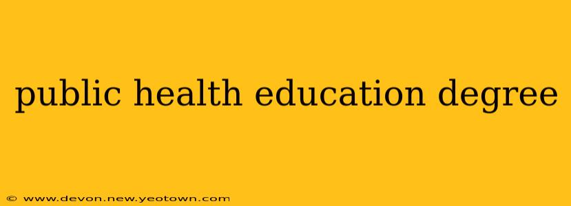 public health education degree