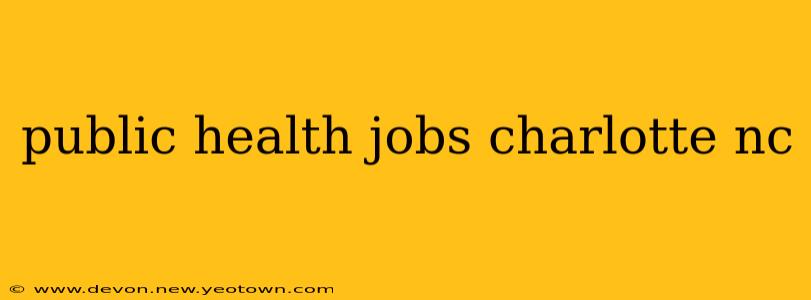 public health jobs charlotte nc