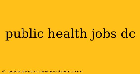 public health jobs dc