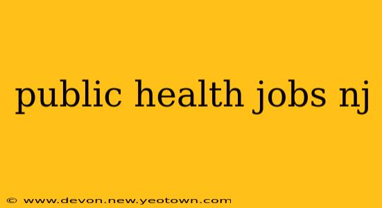 public health jobs nj