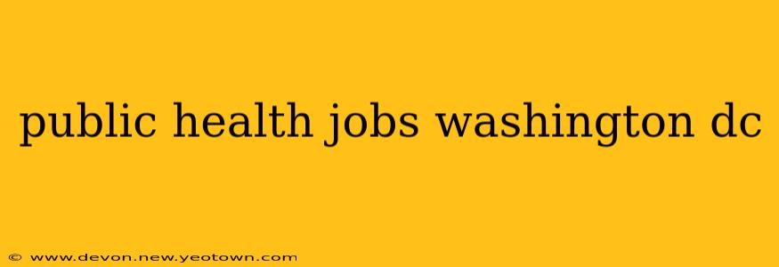 public health jobs washington dc