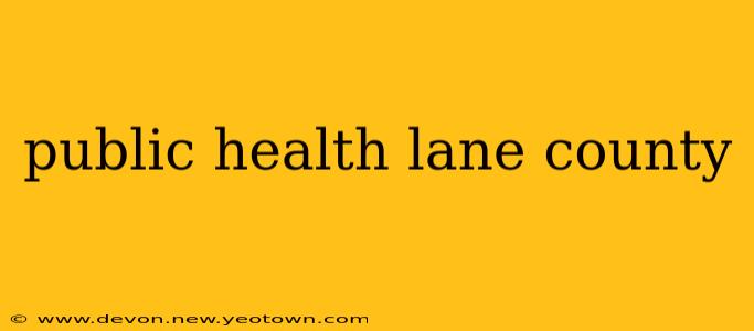 public health lane county