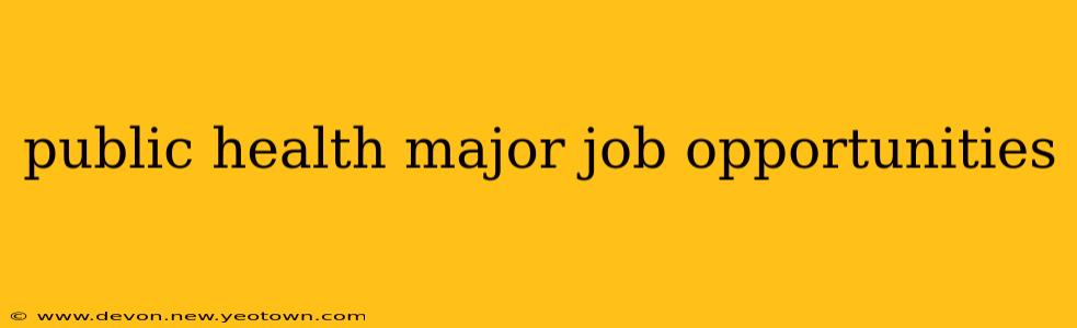 public health major job opportunities