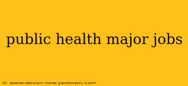 public health major jobs