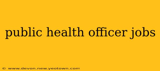 public health officer jobs