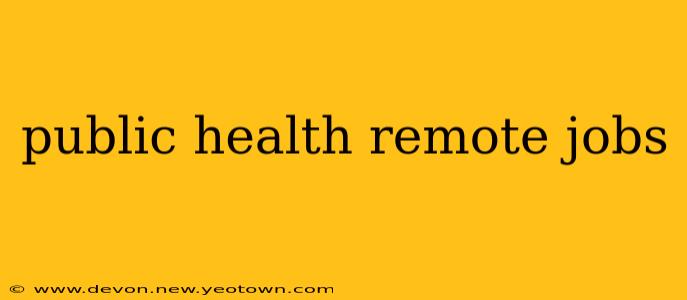 public health remote jobs