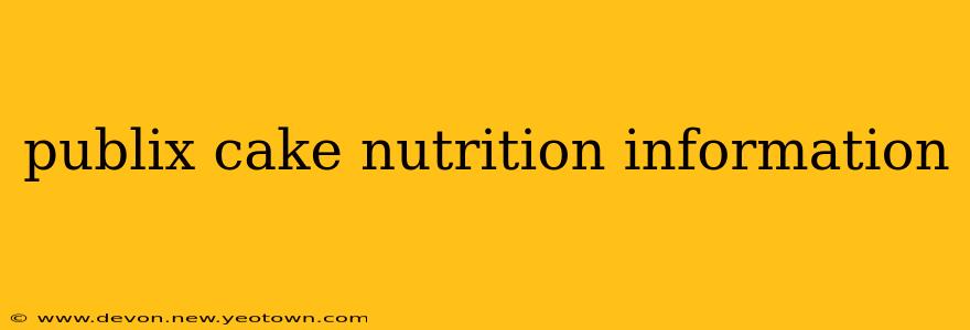 publix cake nutrition information
