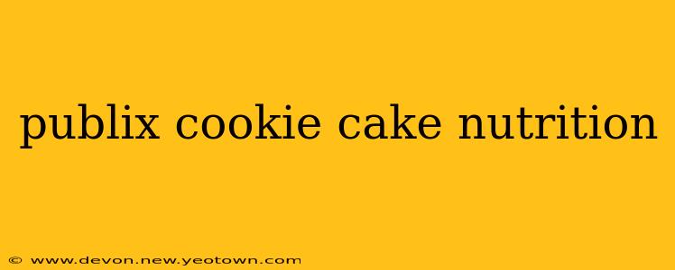 publix cookie cake nutrition
