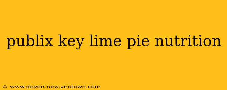 publix key lime pie nutrition