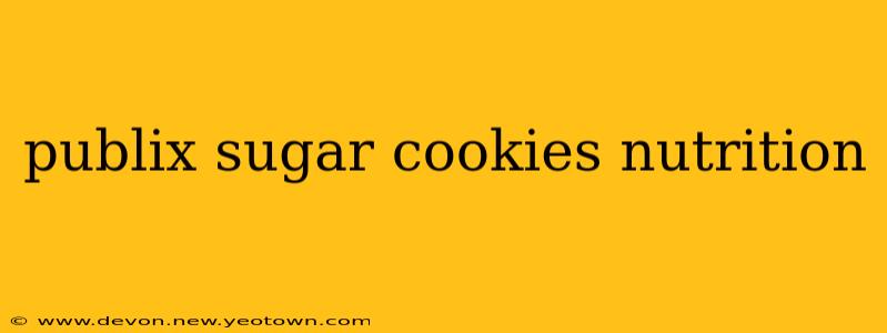publix sugar cookies nutrition