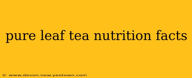 pure leaf tea nutrition facts