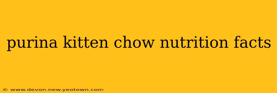 purina kitten chow nutrition facts