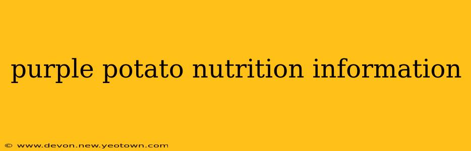 purple potato nutrition information