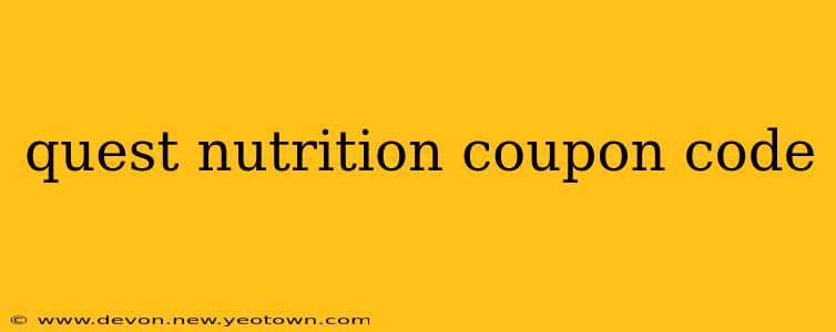 quest nutrition coupon code