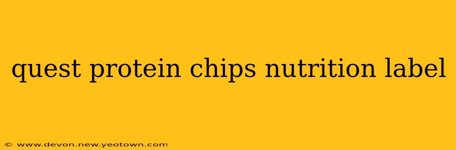 quest protein chips nutrition label
