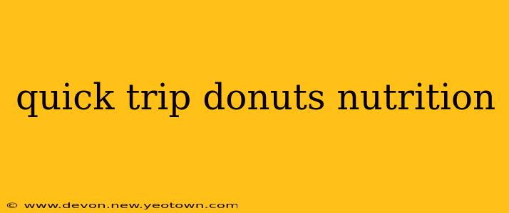 quick trip donuts nutrition