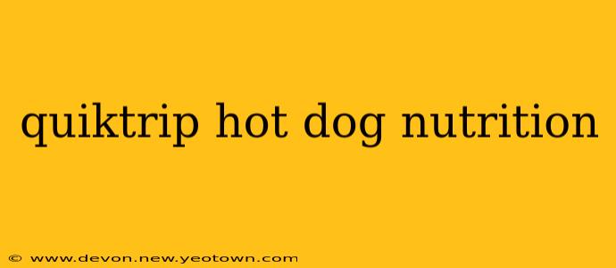 quiktrip hot dog nutrition