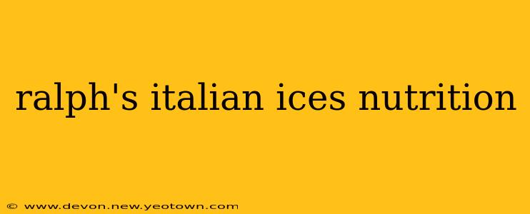 ralph's italian ices nutrition