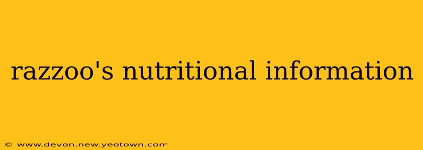 razzoo's nutritional information