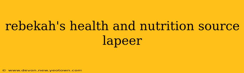 rebekah's health and nutrition source lapeer