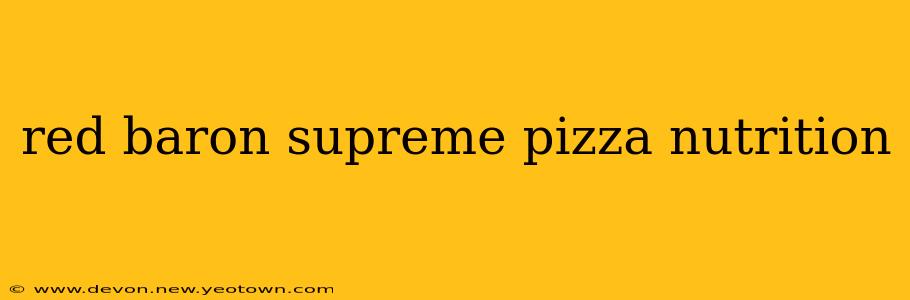 red baron supreme pizza nutrition