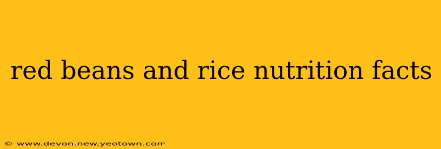 red beans and rice nutrition facts