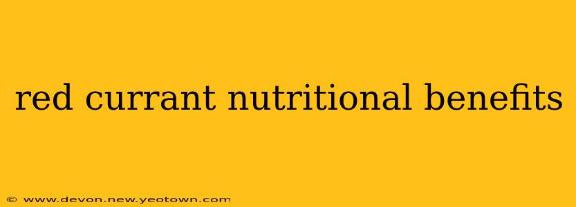 red currant nutritional benefits