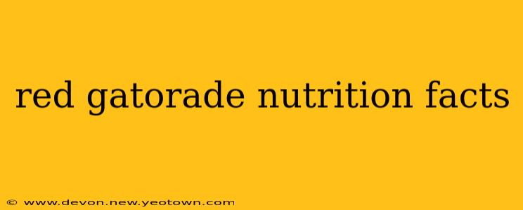 red gatorade nutrition facts
