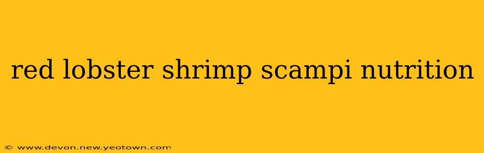 red lobster shrimp scampi nutrition