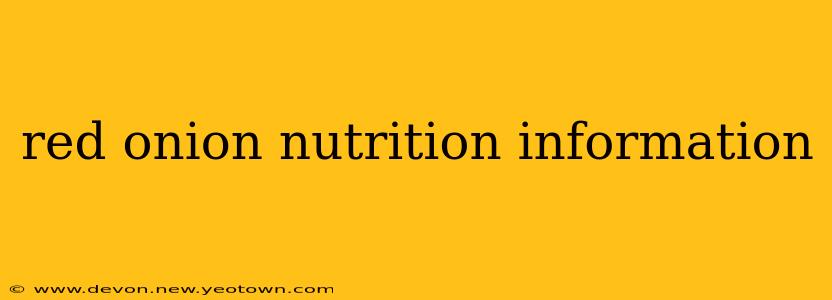 red onion nutrition information