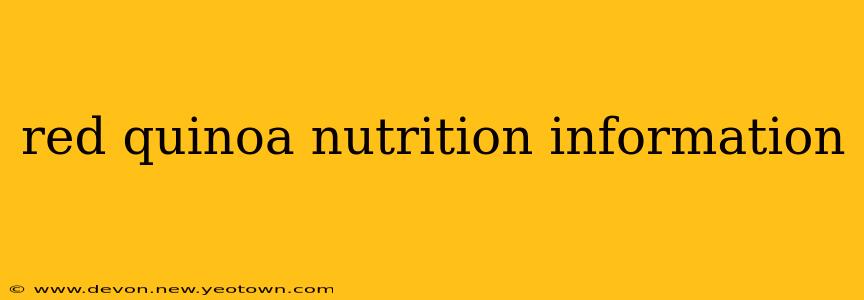 red quinoa nutrition information