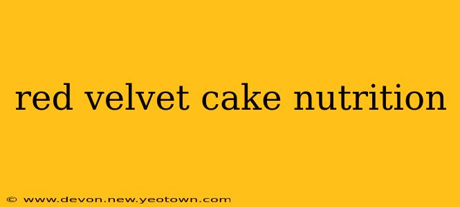 red velvet cake nutrition