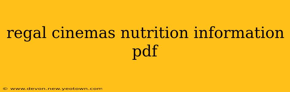 regal cinemas nutrition information pdf