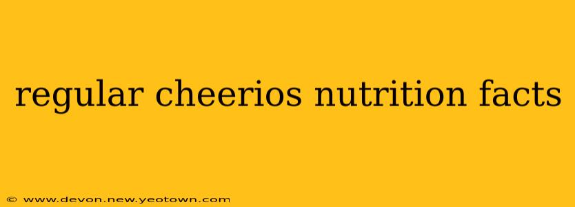 regular cheerios nutrition facts