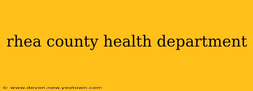 rhea county health department