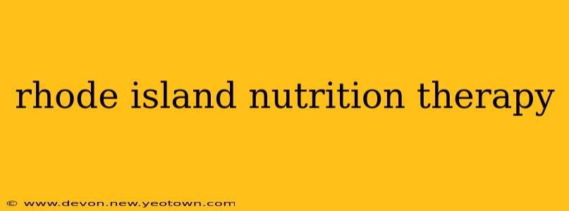 rhode island nutrition therapy