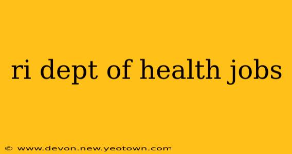 ri dept of health jobs