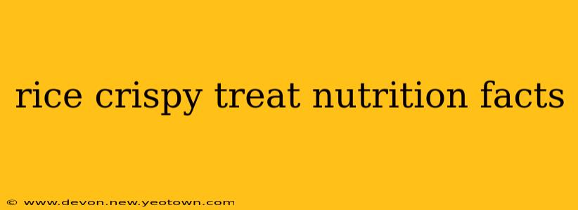 rice crispy treat nutrition facts