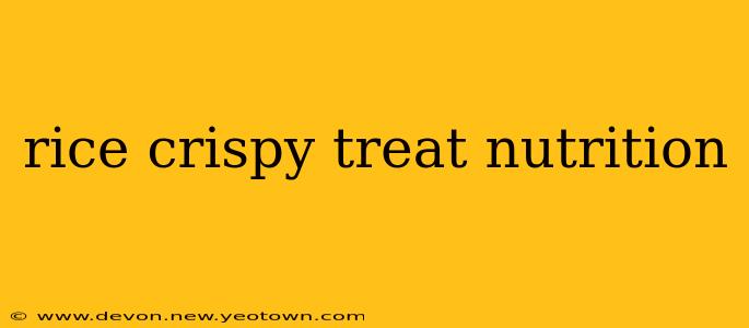 rice crispy treat nutrition