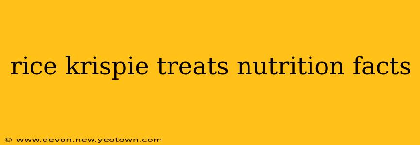 rice krispie treats nutrition facts