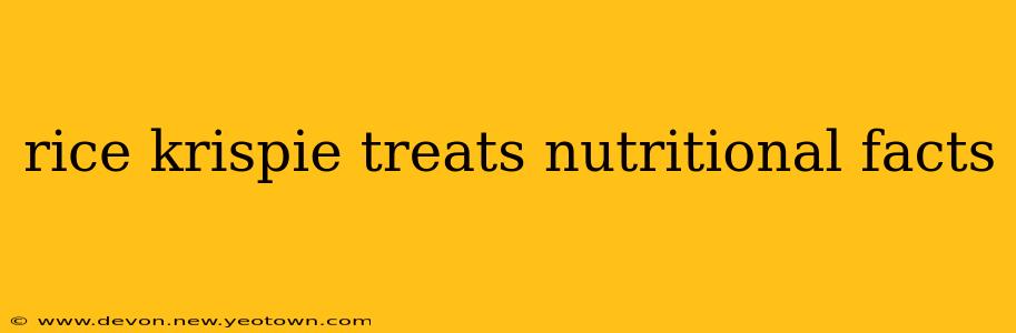 rice krispie treats nutritional facts