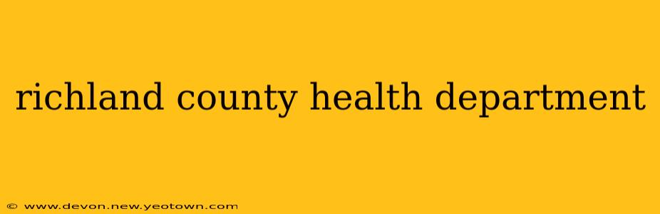 richland county health department
